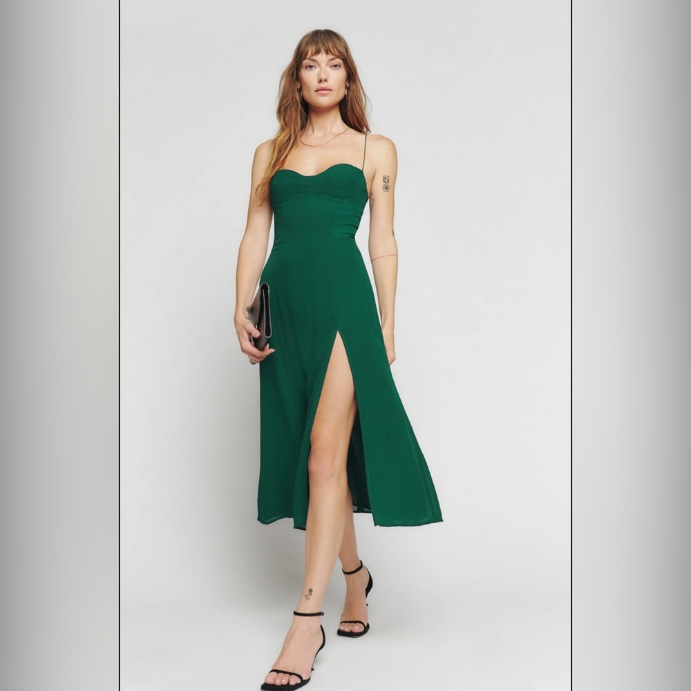 Reformation Green Juliette Dress (LIKE NEW)